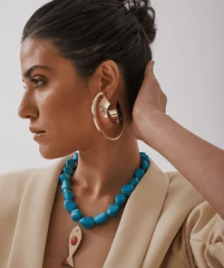 Colar Peixe Pedra Turquesa